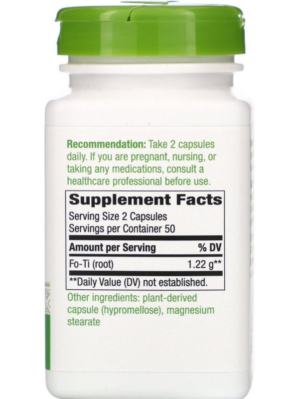 Nature s Way, Fo-Ti Root, 1,220 mg, 100 Vegan Capsules For Discount