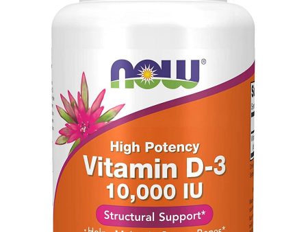 NOW Foods, Vitamin D-3 10,000 IU, 120 softgels For Discount