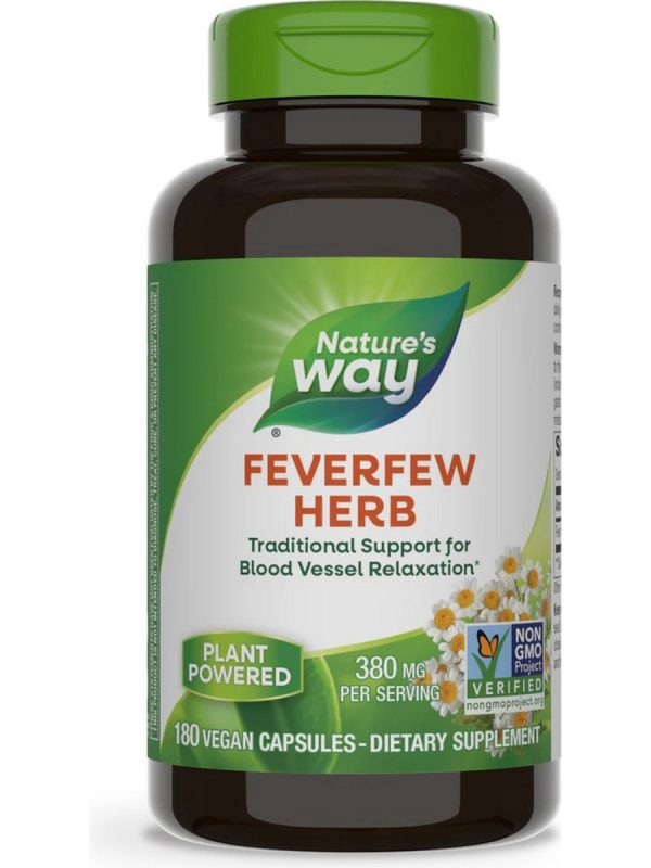 Nature s Way, Feverfew Herb, 380 mg, 180 Vegan Capsules on Sale