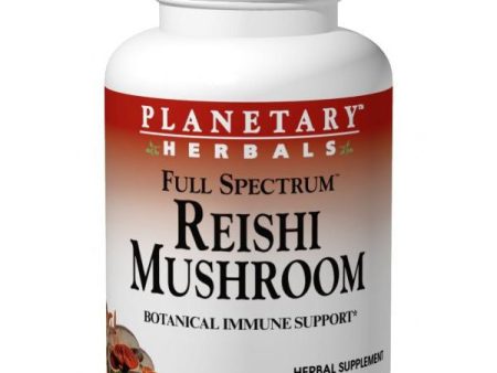 Planetary Herbals, Reishi Mushroom 460mg Full Spectrum Fruiting Body & Mycelium, 50 ct For Cheap