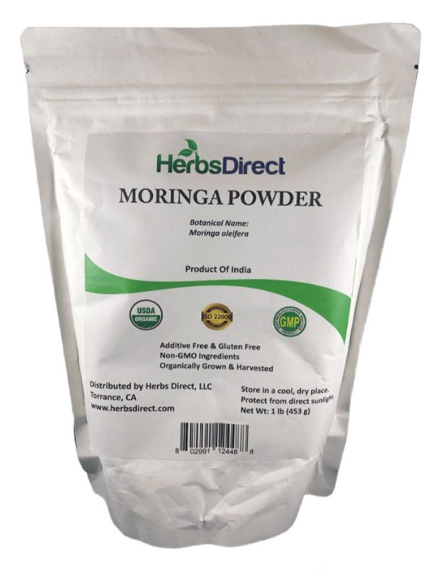 Herbs Direct, Moringa Powder, Organic, 1 lb Fashion