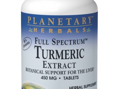 Planetary Herbals, Turmeric Ext 450mg Full Spectrum Std 95% Curcumin, 60 ct Supply