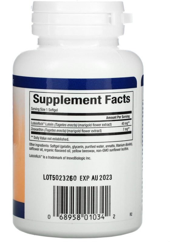 Natural Factors, Lutein 40 mg, 30 Softgels on Sale