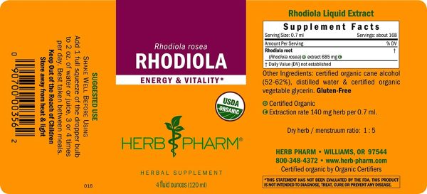 Herb Pharm, Rhodiola, 4 fl oz Sale