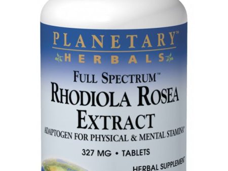 Planetary Herbals, Rhodiola Rosea Ext 327mg Full Spectrum Std 0.8% Salidrosides & Rosavins, 30 ct Supply