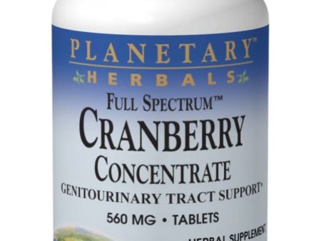 Planetary Herbals, Cranberry Concentrate 560mg Full Spectrum Std 90% solids, 90 ct Discount