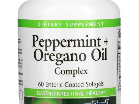 Natural Factors, Peppermint + Oregano Oil, 60 Enteric Coated Softgels Online Sale