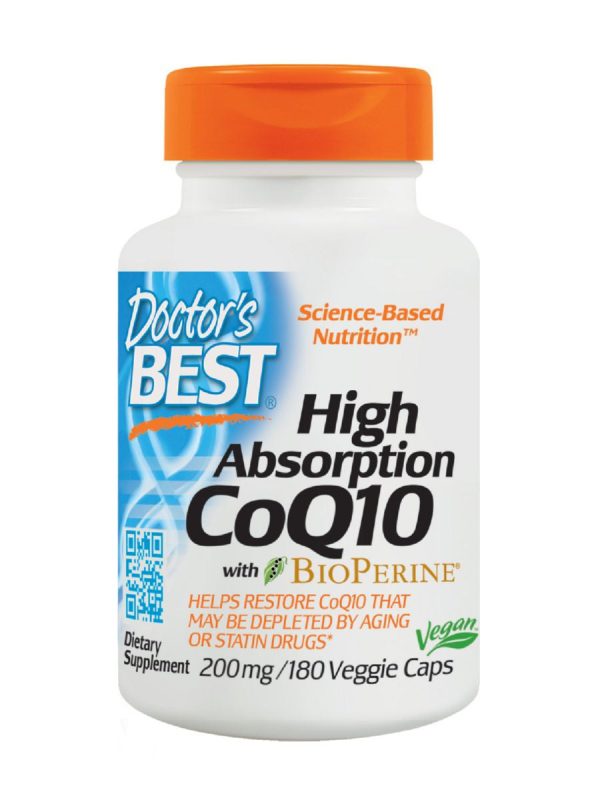 Doctor s Best, High Absorption CoQ10, 200 mg, 180 veggie caps For Sale