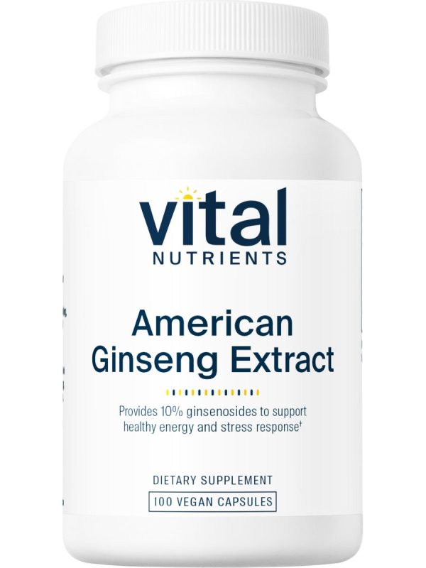 Vital Nutrients, American Ginseng Extract 250mg, 100 vegetarian capsules Cheap