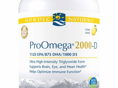 Nordic Naturals, ProOmega® 2000-D, Lemon, 120 Soft Gels Hot on Sale