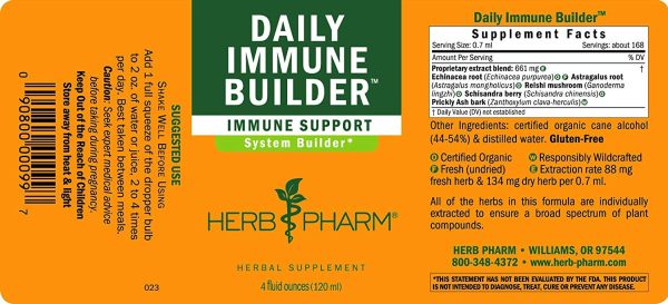 Herb Pharm, Daily Immune Builder, 4 fl oz For Discount