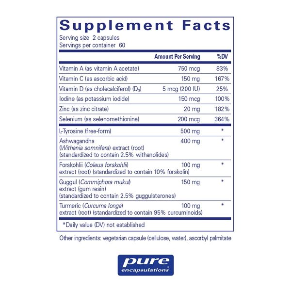 Pure Encapsulations, Thyroid Support Complex, 120 caps Online now