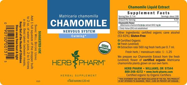 Herb Pharm, Chamomile, 4 fl oz Supply