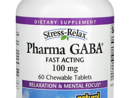 Natural Factors, Pharma GABA® 100 mg, Tropical, 60 Chewable Tablets Fashion