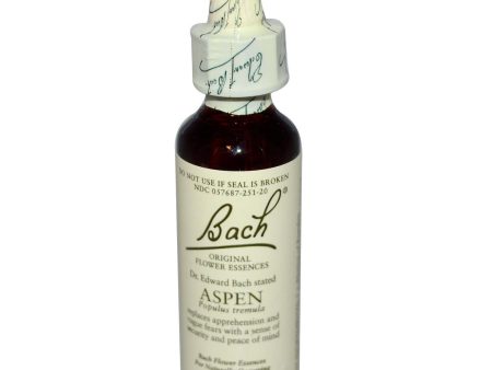 Bach Original Flower Essences, Aspen Flower Essence, 0.7 oz, 20 ml Online now