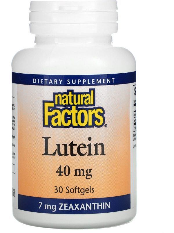 Natural Factors, Lutein 40 mg, 30 Softgels on Sale