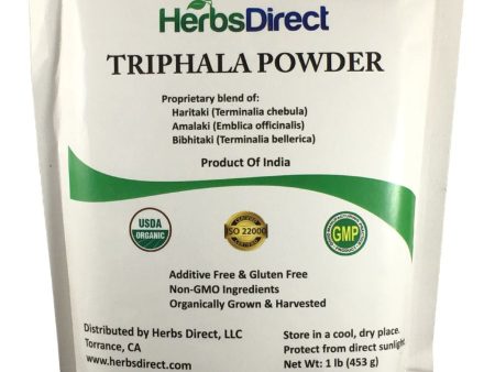 Herbs Direct, Triphala Powder, Organic, 1 lb Online