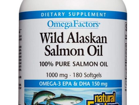 Natural Factors, Wild Alaskan Salmon Oil 1,000 mg, 180 Softgels Fashion