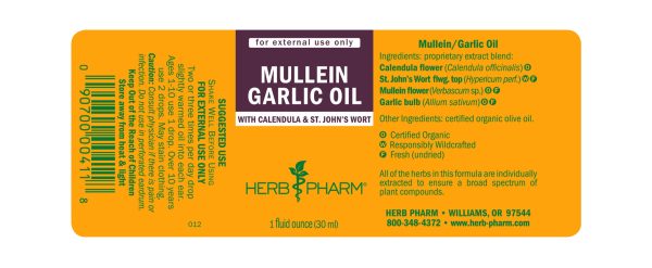 Herb Pharm, Mullein Garlic Oil, 1 fl oz Cheap