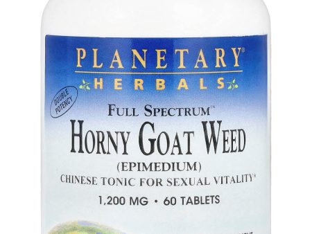 Planetary Herbals, Horny Goat Weed, Full Spectrum 1200 mg, 60 Tablets Cheap