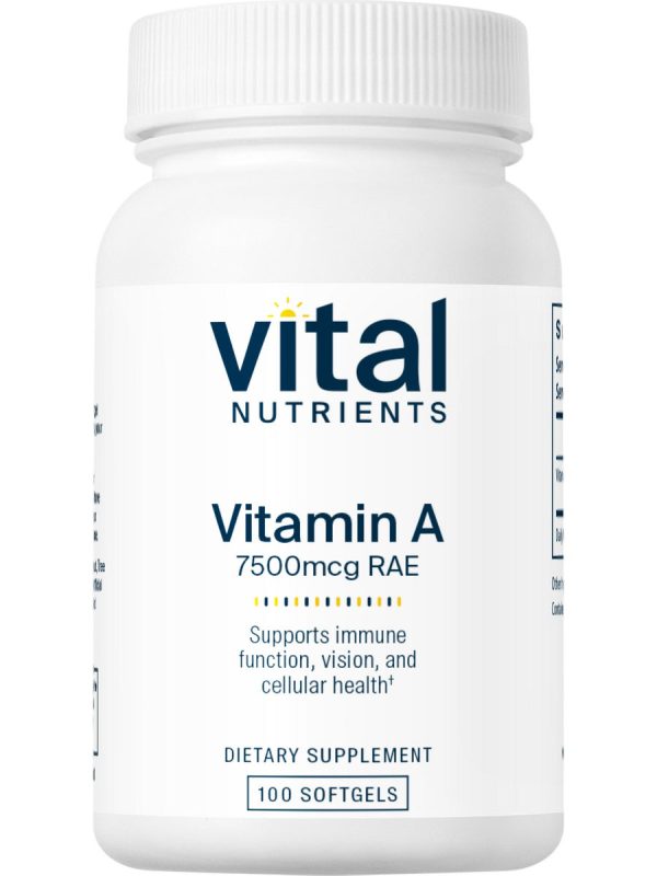 Vital Nutrients, Vitamin A 7500mcg RAE, 100 softgels Fashion