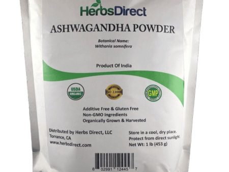 Herbs Direct, Ashwagandha Powder, Organic, 1 lb Cheap