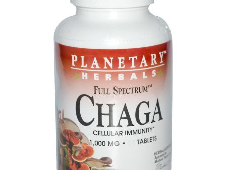 Planetary Herbals, Chaga Full Spectrum 1000mg, 30 ct Online now