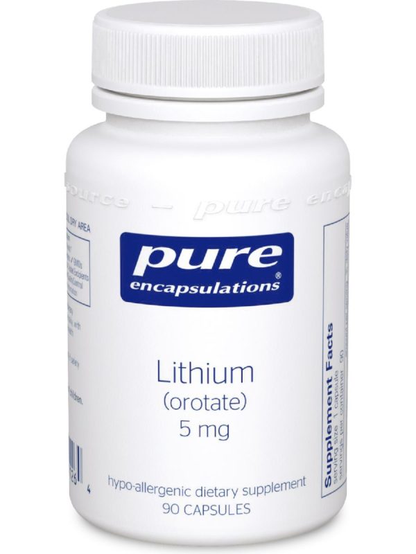 Pure Encapsulations, Lithium, orotate, 5 mg, 90 vcaps Fashion