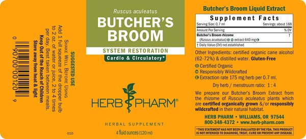 Herb Pharm, Butcher s Broom, 4 fl oz Sale