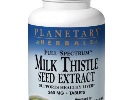 Planetary Herbals, Milk Thistle Seed Ext 260mg Full Spectrum Std 50% Silymarin, 120 ct Cheap