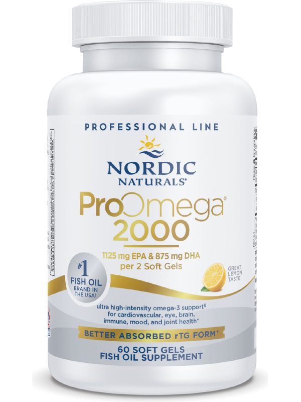 Nordic Naturals, ProOmega® 2000, Lemon, 60 Soft Gels Online Sale