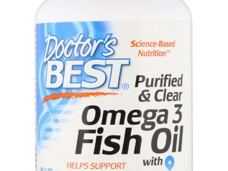 Doctor s Best, Purified & Clear Omega 3 Fish Oil, 120 softgels Online Sale