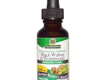 Nature s Answer, Black Walnut & Wormwood Alcohol Free Extract, 1 oz Online